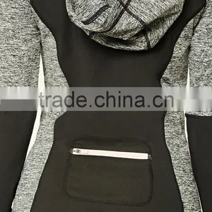 Guangdong Wholesale Custom T-shirt Contrast Color Hoodie Sweatshirt Women thumbnail-5