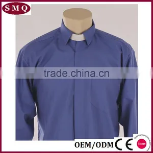 Wholesale Hot Sale Cotton Unisex Plain Clergy Shirt thumbnail-2