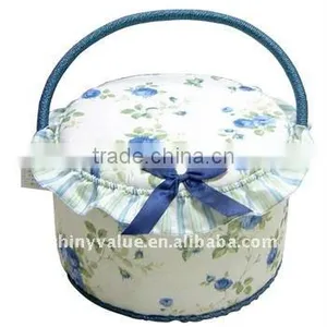 Beautiful Flower Pattern Sewing Basket Manufacturer thumbnail-6