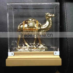 NEW Style Noble Customized Made 24k Real Gold Plated Camel and Coconut Tree Model With Home Office Decor & Gift KJJ-0268 thumbnail-1