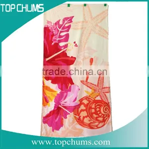 No Minimum Custom Stock Flower Printed Softextile Cotton Towels Beach Double for Wholesale thumbnail-1