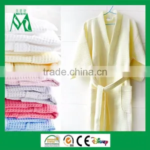 Cotton Pure Luxury Bath Robe Waffle Long With Sleeves thumbnail-1