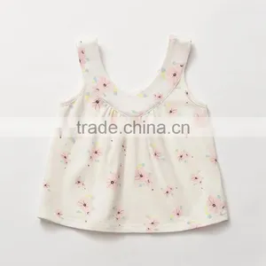 Fashion Girl Soft Cotton Heart-shaped Neckline Floret Blouse thumbnail-3