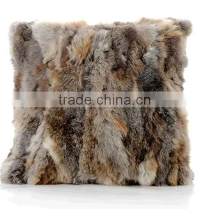 2017 New Collection Grass Rabbit Fur Cushion/OEM thumbnail-1