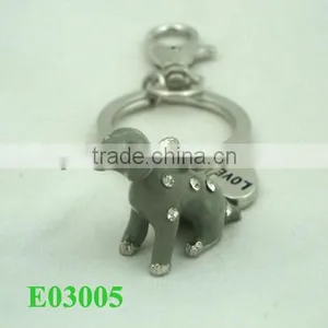 2013 Grey Epoxy Dog Key Chain With Love Charm thumbnail-1