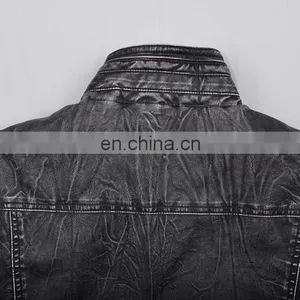 Lastest Mens Spring Thin Diamond Quilted Stylish Bomber Jacket Leather thumbnail-5