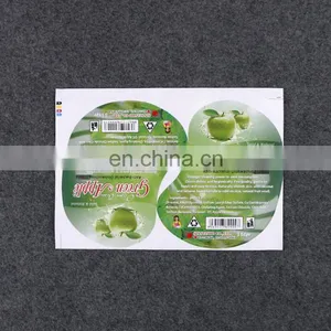 Customized Cheaper Price Special Shaped Detergent Cleaning PVC Self Adhesive Stickers for Market Fruit Label thumbnail-3