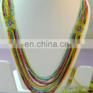 Seedbead Colourful Chunky Multi Layer Necklace thumbnail-1