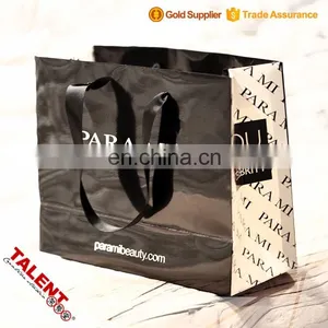 Custom Black Color Paper Shopping Bag for Private Brand thumbnail-1