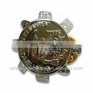 Metal Emblem Badge With Butterfly Pin,30mm,Made of Zinc Alloy,Various Designs Available thumbnail-1