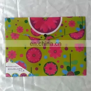 Cute Flower Printing Document Bag With Plastic Button thumbnail-1