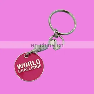 Custom Metal Trolley Coin Key Holder With Enamel thumbnail-1