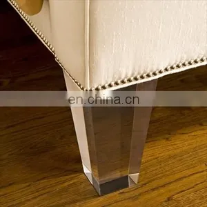 Custom Clear Acrylic Plastics Furniture Chair Leg Extensions Risers Furniture Base Legs thumbnail-1