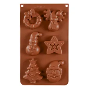 Free Sample Food Grade Heat Resistant Nontoxic Silicone Cake Mold Baking Mousse Pudding Mold Tool Christmas Style thumbnail-1
