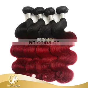 2017 New Arrival Colored Peruvian Hair, Black and Red Color Hair thumbnail-1