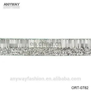 Silver Lurex Polyester Twill Ribbon thumbnail-1
