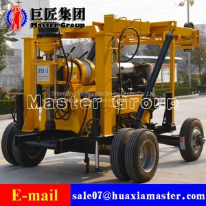 XYX-3 Wheeled Hydraulic Core Drilling Rig Wheels Portable Drilling Machine thumbnail-2