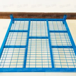 Movable 60X60 Inch Metal PCR Tire Tyre Collapsible Stacking Storage Pallet Rack thumbnail-4