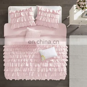 Super Soft Microfiber Ruffled Comforter Bed Set For Hotel and Home thumbnail-1