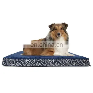 Luxury Orthopedic Dog Bed Rectangular Mat High-End Mattress With Waterproof Liner and Removable Cover thumbnail-4