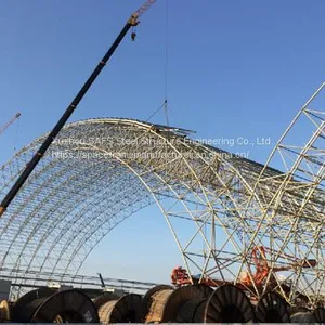 Prefabricated Arch Space Frame Light Steel For Coal Storage Shed thumbnail-3