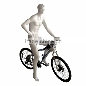 Fiberglass Cycling Men Mannequin White Fashion Male Full Body Model QC1 thumbnail-2