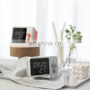 Gadgets 2021 Music Player Night Light Bedside Lamp Digital Alarm Clock for Room Decor thumbnail-1