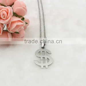 Dollar Stainless Steel Pendant Necklace thumbnail-1