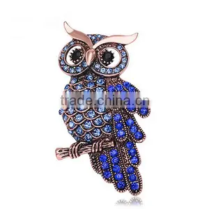 Vintage Rhinestone Owl Brooch,fashion Brooches for Mens Suits thumbnail-1