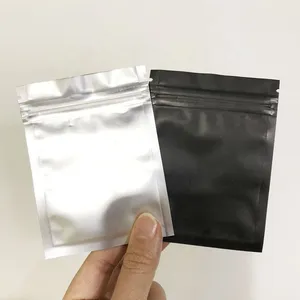 3*4 Inches Three Side Seal One Side Metallic Foil Mylar One Side Clear Snack Package Bags With Zipper thumbnail-1