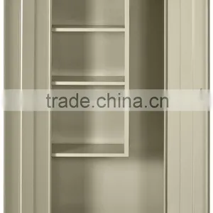 Dove Gray Steel Janitorial/Supply Cabinet, 3 Fixed Side Shelves, 66" Height x 30" Width x 15" Depth thumbnail-3