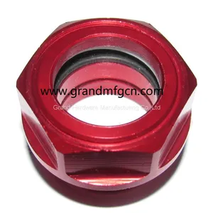 BSP G Thread Round Aluminum Oil Sight Glass for Bizter With Flat Tempered Glass thumbnail-5