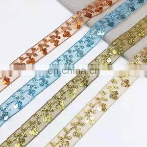 Custom OEM Sequins Color Clothing Lace African Ethnic Lace Wholesale thumbnail-3