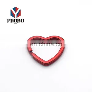 Moderate Price Metal Ring Split Heart Shape Keyring Accessories For Gift Key Chain thumbnail-3