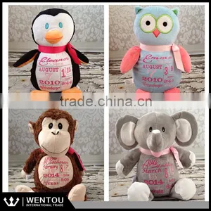 Personalized Baby Arrival Gift Plush Stuffed Animal Quality Choice thumbnail-1