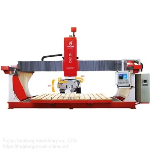 Hknc-650, CNC Stone Cutting Machine, Kitchen Counter Top Slab Granite Edge Cutting 5 Axis CNC Bridge Saw thumbnail-2