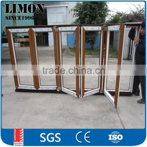 2016 New Style Hot Sale Aluminum bi Folding Door With Double Glass thumbnail-1