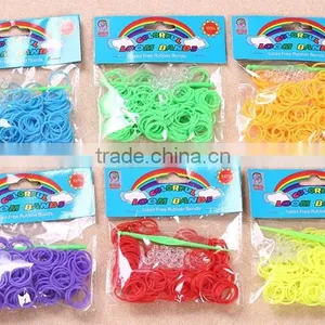 Popular Colorful Rainbow Bands Rubber Kids Kit Bands 200/300/600pcs Factory OEM Cheap Price thumbnail-2