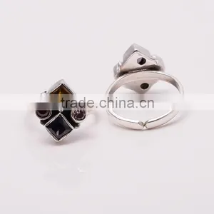 MULTI-STONE TOE RING Sterling Silver Jewelry Wholesale,WHOLESALE SILVER JEWELRY,SILVER EXPORTER,SILVER JEWELRY FROM INDIA thumbnail-1
