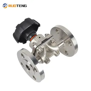 [Ruoteng] PN16 DN40 Flanged Connected Diaphragm Valve 316L Stainless Steel Double Diaphragm thumbnail-5