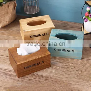 Solid Wood Craft Facial Tissue Box Made in China for Home Decoration thumbnail-1
