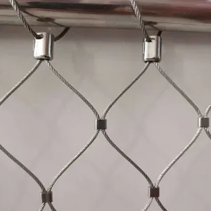 Building Protection Flexible Safety Rope Net 304 316 Stainless Steel Wire Rope Mesh Netting thumbnail-1