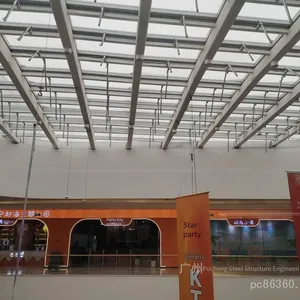 Glass Canopy, Glass Roof With Grid Structure, Grid Glass Greenhouse, Daylighting Roof of Grid With Bolted Spherical Joints, Production, Manufacturing and Sales of Grid Daylighting Canopies thumbnail-4