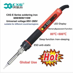 CXG E60s/E90s/E110s/E60wt/E90wt/E110wt Univeresal Voltage Digital Constant Temperature Soldering Iron thumbnail-1
