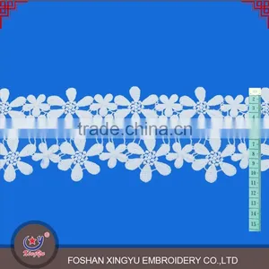 Manufacturer Wholesale Hot Cotton Guipure Embroidery Lace Triming Stripe Shape Eyelash Lace Trim thumbnail-1