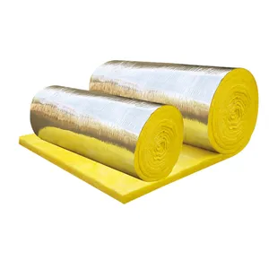 Aluminum Foil Centrifugal Glass Wool Roll A-class Fireproof Color Steel Factory Building Roof Insulation thumbnail-4
