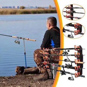 New Coming Horizontal Fishing Rod Holder Display Storage Rack For Garage thumbnail-2