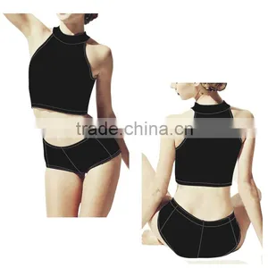 (ODM/OEM Factory)New Arrival Bathing Suit Swimsuit Bikini Swiming Wear, Newest Blue Wrap-around Swimwear Women thumbnail-2