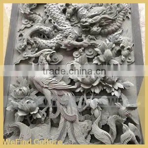 Fantastic Manual Carving Stone Relief Decorative Wall With Dragon thumbnail-1