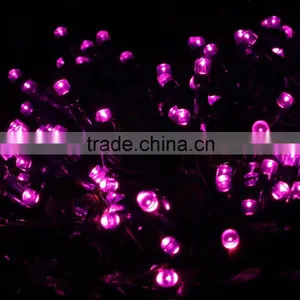 Best Selling 22m 200 LED Solar Christmas String Light for Outdoor, Gardens, Homes, Christmas Party Pink thumbnail-1